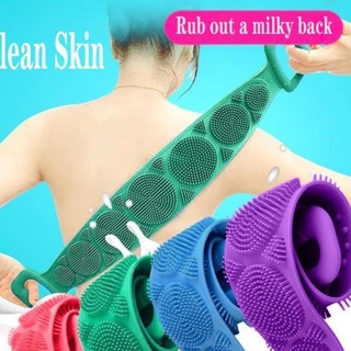 Dây Chà Lưng Silicon, Cọ Tắm 2 Mặt Đa Năng bằng silicon kỳ cọ massage tẩy da chết khi tắm