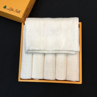 Khăn mặt tơ tằm, 30x40cm x 2 lớp