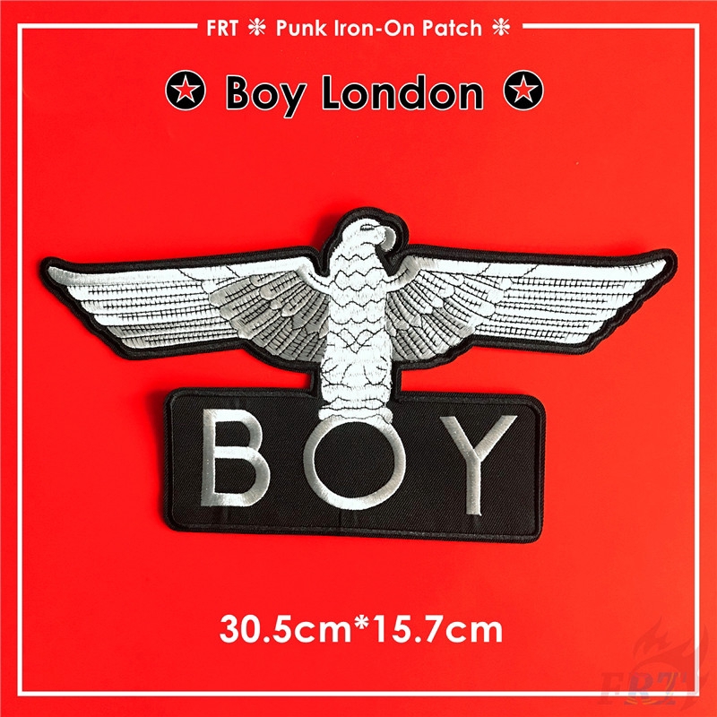 ❉ Logo Thương Hiệu Thời Trang Luân Đôn: Boy London - Punk Iron-on Patch ❉ 1 Miếng Vá Ủi Quần Áo Hình Huy Hiệu (L - 30.5CM * 15.7CM)