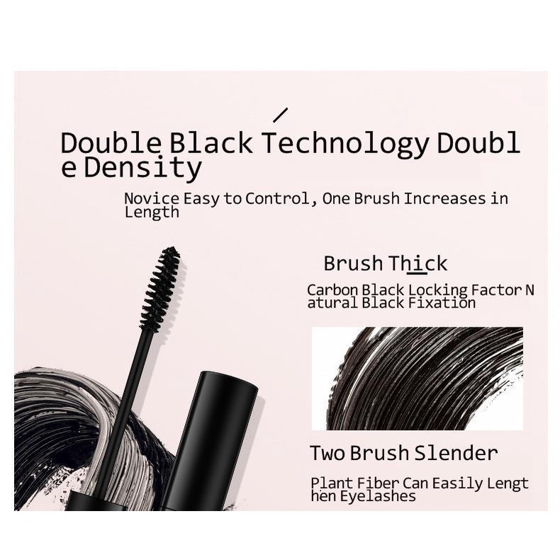 [Hàng mới về] Mascara chuốt mi dài cong chống thấm nước thiết kế đầu cọ nhỏ gọn trang điểm tiện dụng