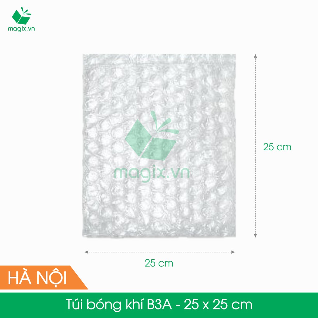 COMBO 100 TÚI BONG BÓNG KHÍ - TÚI MÀNG XỐP HƠI - GÓI HÀNG ĐÓNG HÀNG - B3A - 25x25 cm