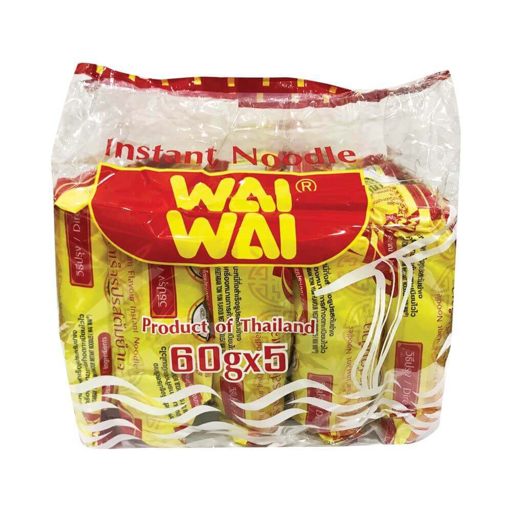 Mì chay rau củ WaiWai lốc 5 gói x 60g