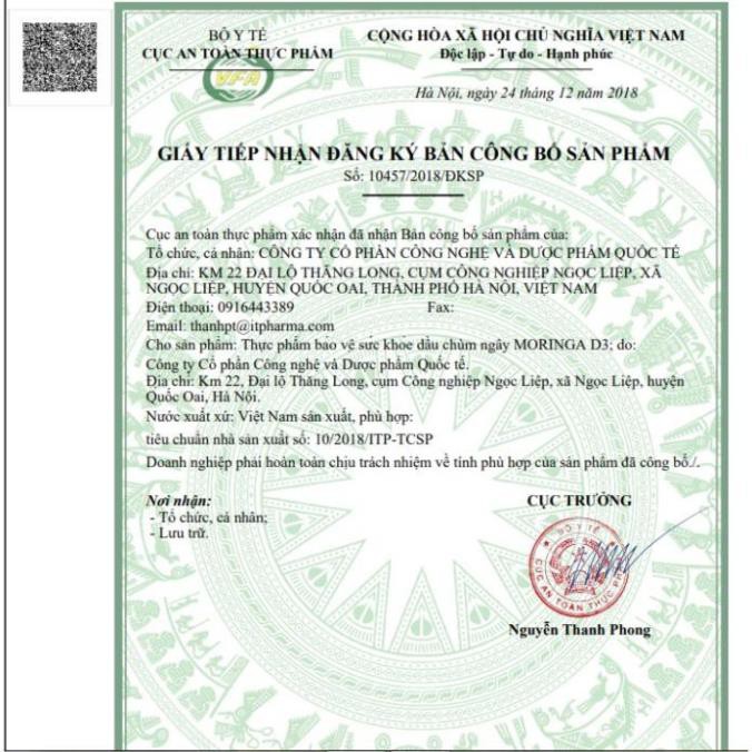 dầu chùm ngây moringa d3 vitamin từ thụy sĩ