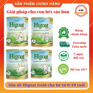(Tích điểm đổi quà) Sữa dê Higoat Gold số 1 cho bé dị ứng đạm sữa bò lon 400g/800g