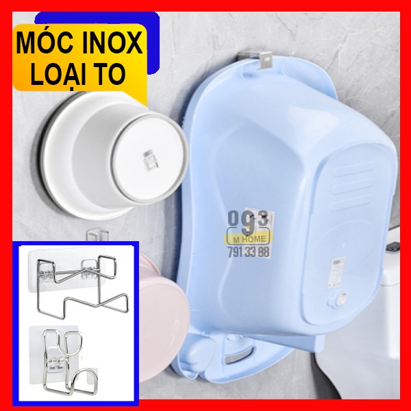 Giá Treo Chậu Rổ Nhà Tắm Đa Năng Móc Treo Dán Tường Tiện Ích Giá Treo Thau Rổ