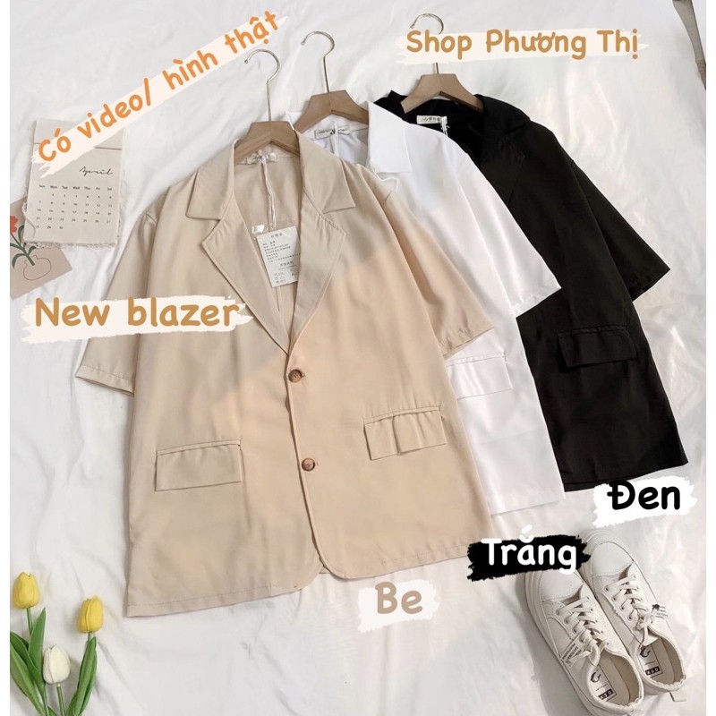 Áo blazer tay ngắn 1 lớp ulzzang (video/hình thật/sẵn) | BigBuy360 - bigbuy360.vn