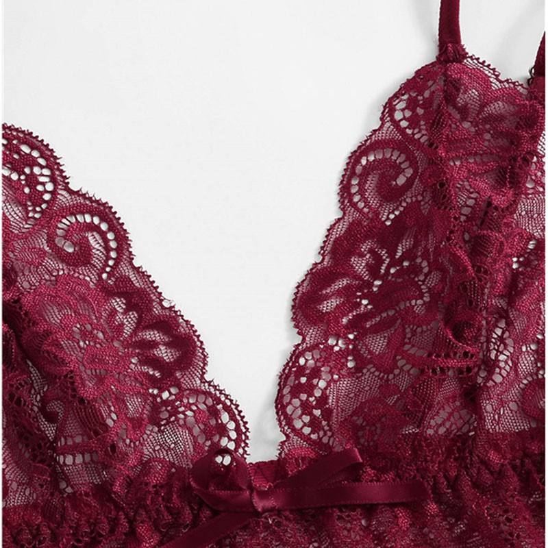 [Baywellfashion]Bộ quần áo lót màu trơn trang trí ren xinh xắn cho nữ | BigBuy360 - bigbuy360.vn