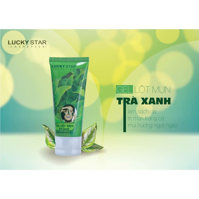 Gel lột mụn trà xanh Lucky Star 60gr