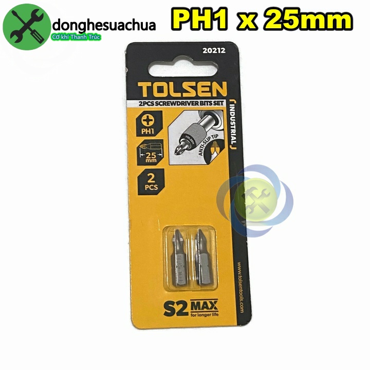 Mũi vít bake PH1 Tolsen 20212 ( 2 mũi x 25mm)