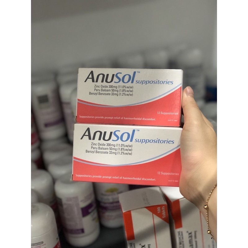 Hộp đặt trĩ Anusol 12 ống Hàng Úc
