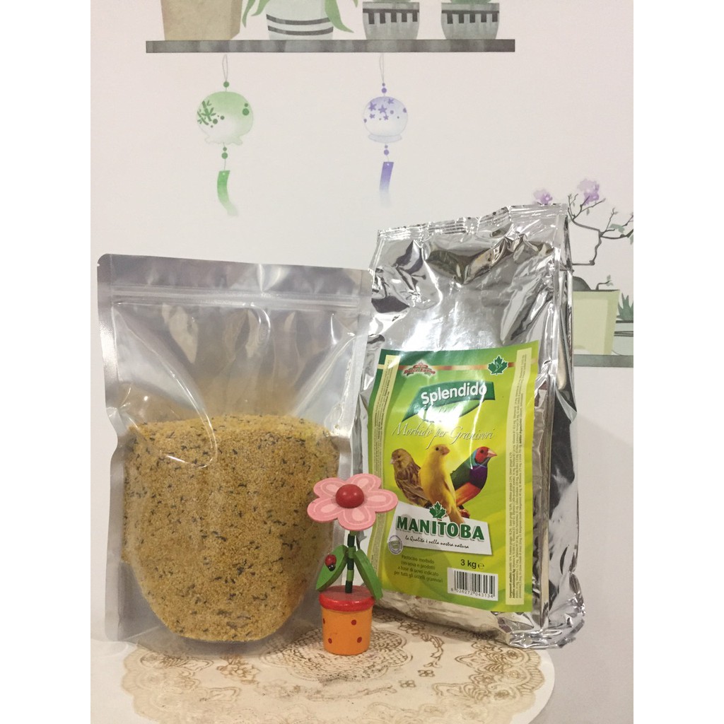 Cám trứng splendido Manitoba dành cho chim yến hót, finch, 7 màu gói 500g