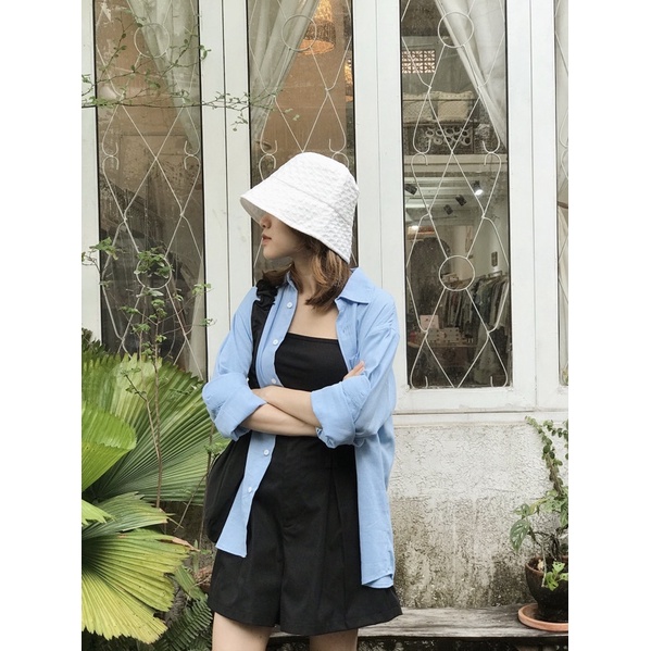Somi linen basic xanh biển / SM01-BL