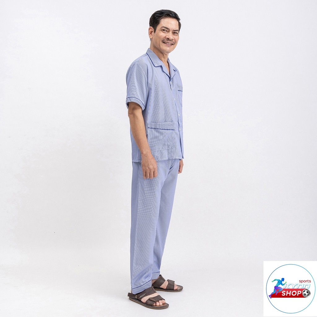 Bộ đồ pijama cộc tay thời trang trung niên  nam kynn shop