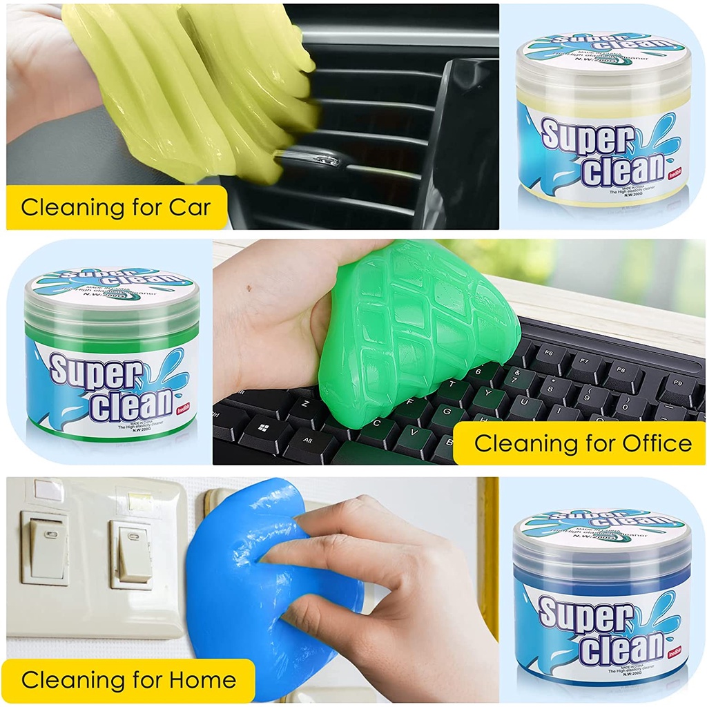 Chất Nhờn Ma Thuật Tẩy Bụi Bẩn Làm Sạch Bàn Phím Xe Hơi Có Thể Tái Sử Dụng