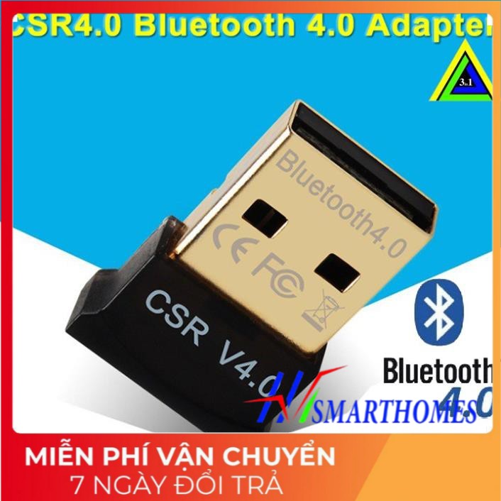 USB Bluetooth CSR 5.0 bổ sung bluetooth cho máy tính laptop kết nối bàn phím chuột tay game