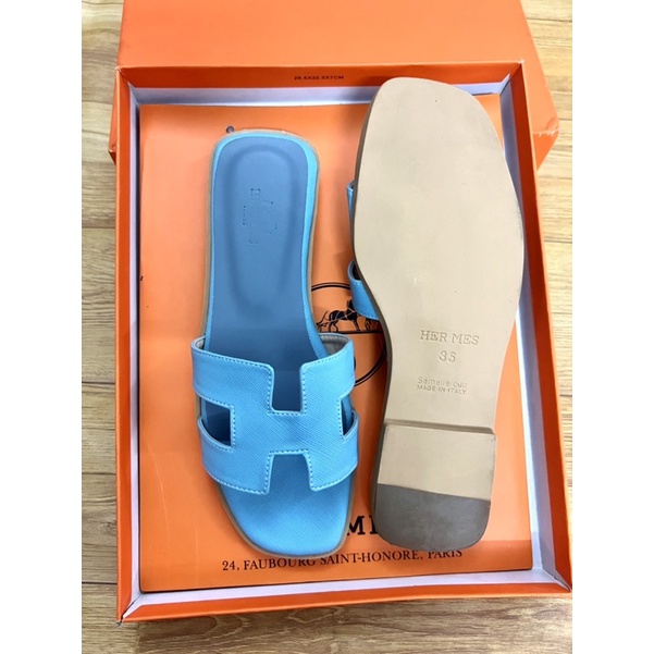 Dép đế bệt HM Xanh nước biển siêu hót, hàng chuẩn đẹp từ phom đến chất hót 2022