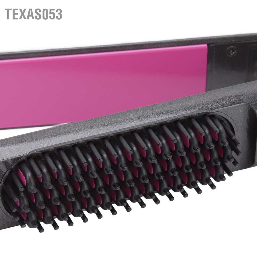 Texas053 Máy Duỗi Tóc 3 trong 1 Có Lược Điện Tạo Kiểu Đa Năng Bàn ủi Chống Da Đầu Mượt 110‑240V