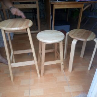 ghế đôn gỗ cao su tự nhiên- hàng xuất khẩu