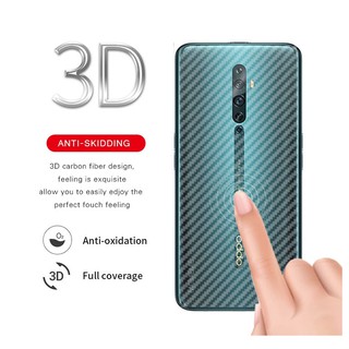 Bộ 3 tấm dán lưng mặt sau vân carbon 3D trong suốt cho điện thoại OPPO Reno2, Reno2 F