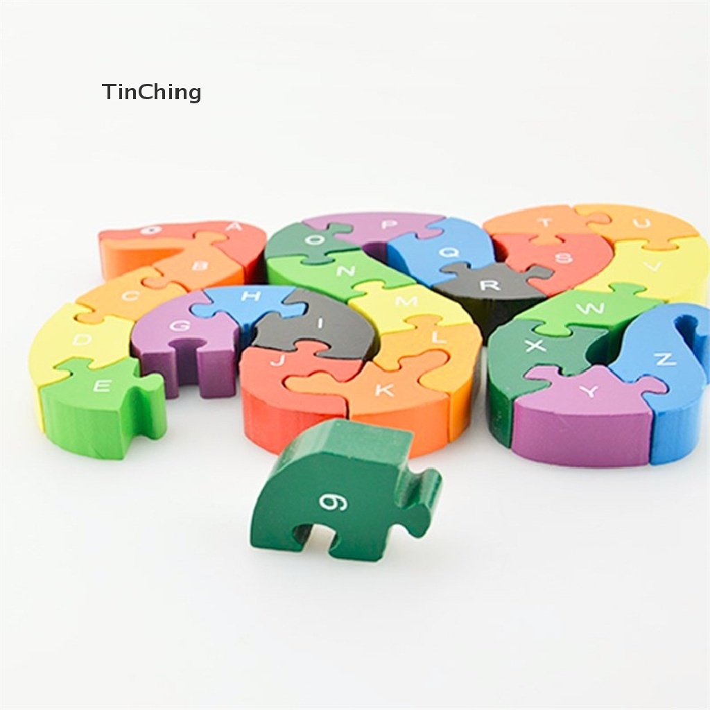 Bộ Đồ Chơi Ghép Hình Con Rắn 26 Chữ Cái Bằng Gỗ Dành Cho Trẻ Em