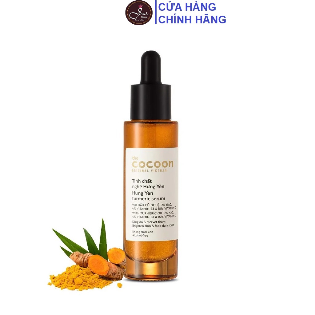 Tinh Chất Nghệ Hưng Yên Sáng Da Mờ Vết Thâm Cocoon Hung Yen Turmeric Serum 30ml