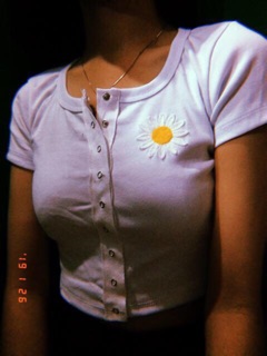 áo crop top hoa cúc