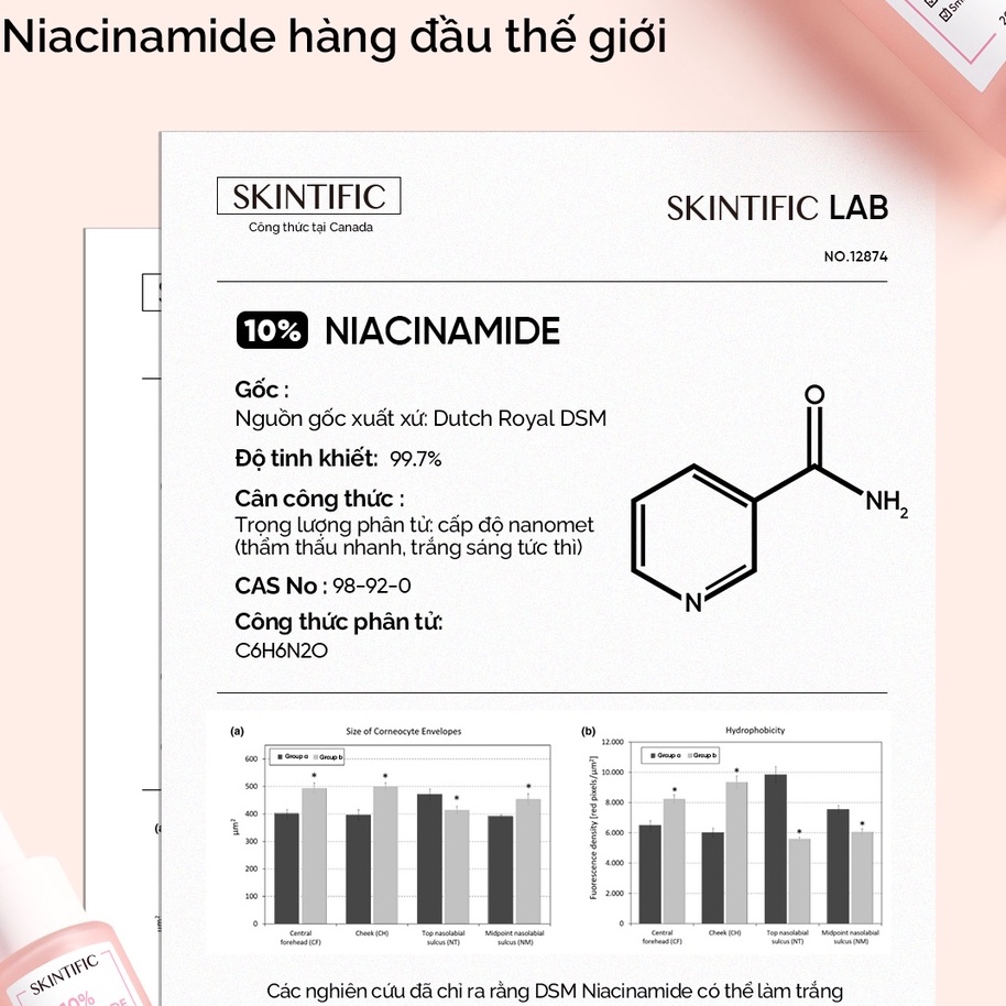 Combo tinh chất SKINTIFIC gồm Serum Niacinamide 20ml + Serum giảm mụn 20ml
