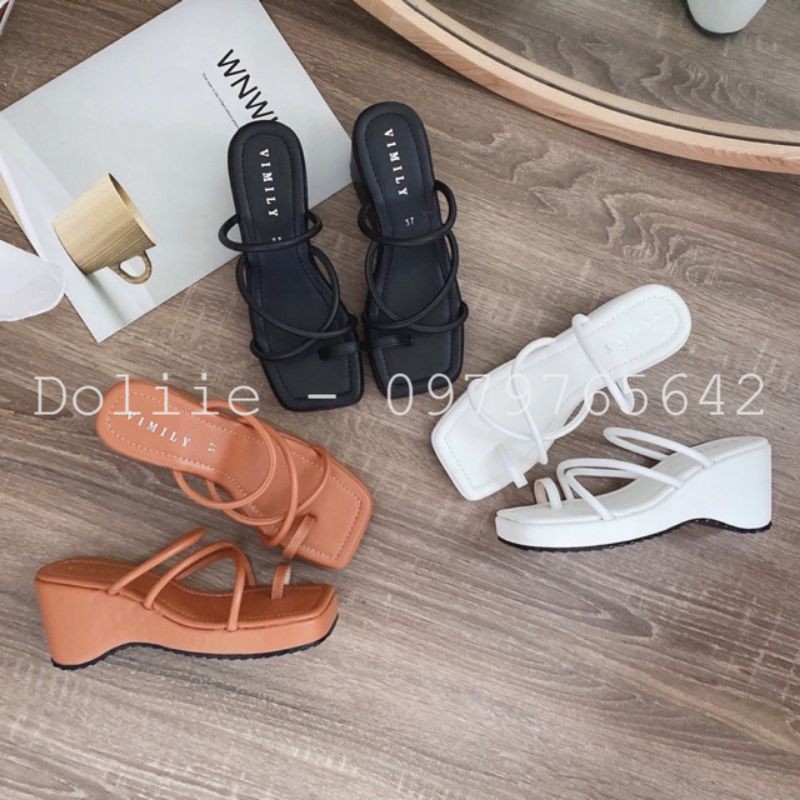 Dép nữ đế xuồng Doliie xỏ ngón dây mảnh 7 phân
