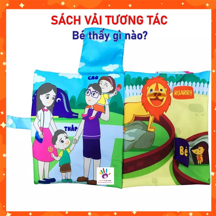 MUA 1 ĐƯỢC 2- Sách vải tương tác đa giác quan - Bé thấy gì nào