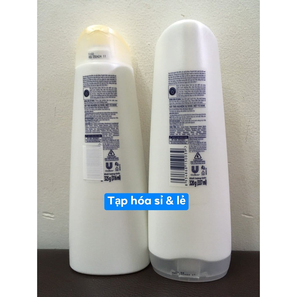 Dầu gội/ xả Dove phục hồi hư tổn 320g