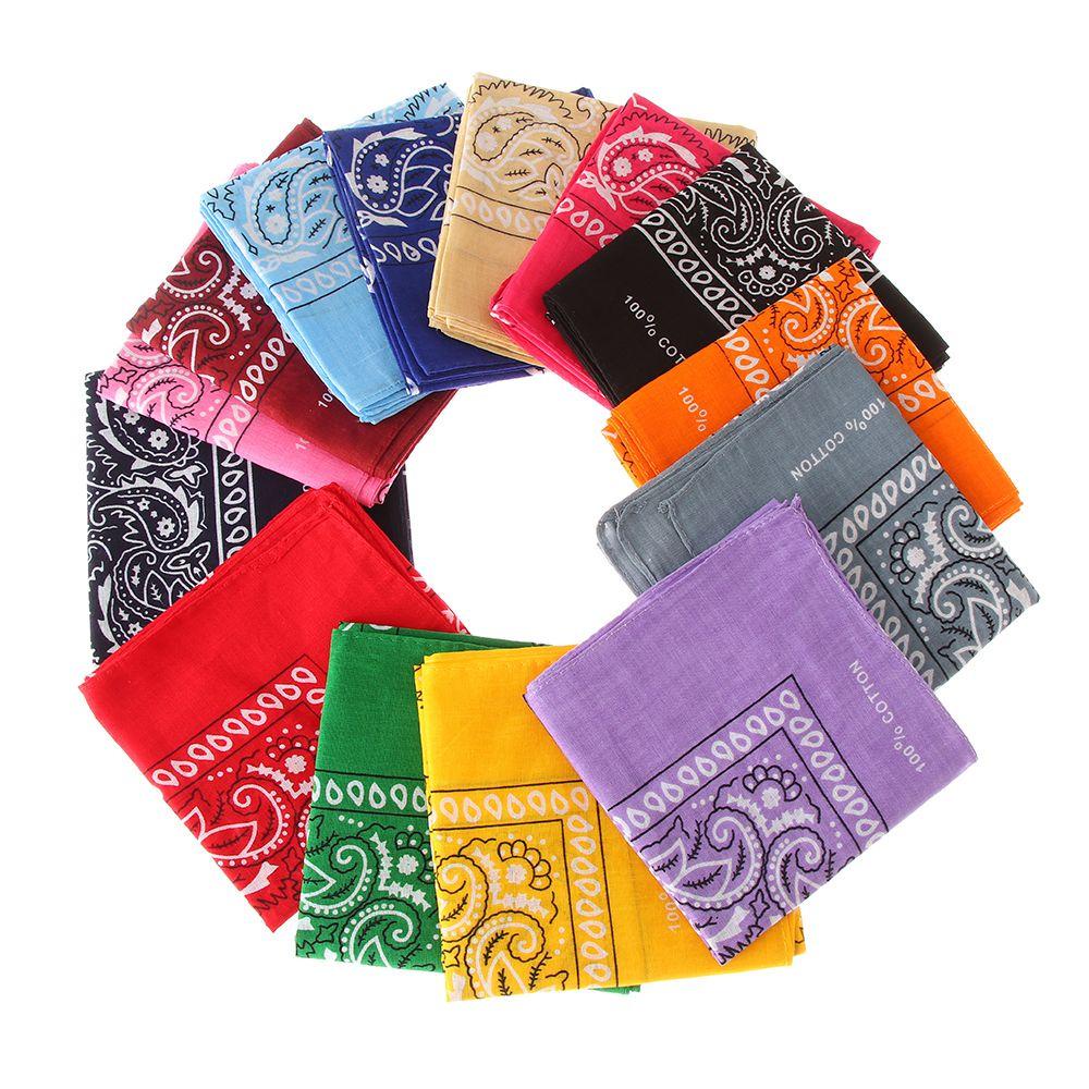 Gói 12 Khăn Bandana Đeo Cổ / Khăn Tay Họa Tiết Paisley Độc Đáo Cho Nam Và Nữ