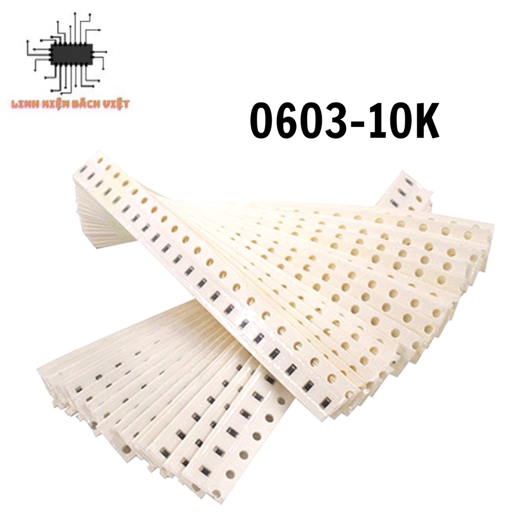 Điện trở dán 0603-10K 1/16W 1% chất lượng tốt (dây 50 chiếc)