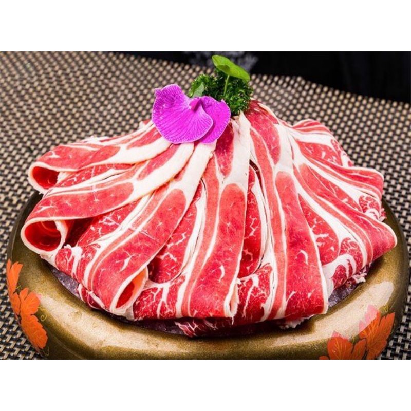 Thịt ba rọi (ba chỉ) bò Úc cắt lát siêu nạc (khay 500g) - [Giao hỏa tốc HCM]