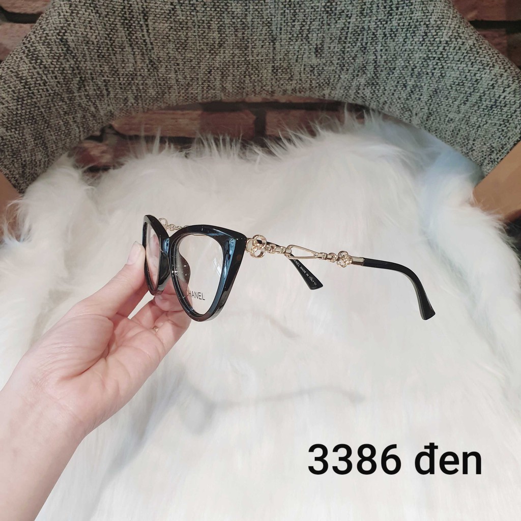 Gọng kính cận mắt mèo càng kim loại, kính mắt mèo thời trang tuổi teen nữ 3386 | BigBuy360 - bigbuy360.vn