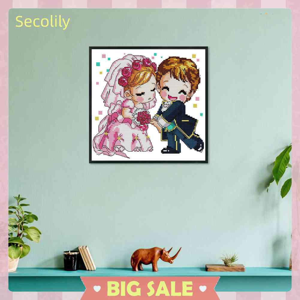 Bộ Tranh Thêu Chữ Thập 14CT DIY Hình Hoạt Hình Xinh Xắn Đáng Yêu