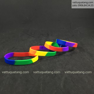 Combo 50 cái Phôi vòng tay cao su đủ màu trơn chưa in