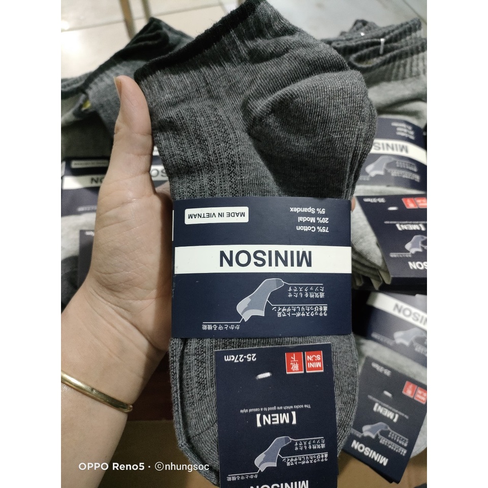 Tất nam cổ ngắn cao cấp chống hôi chân