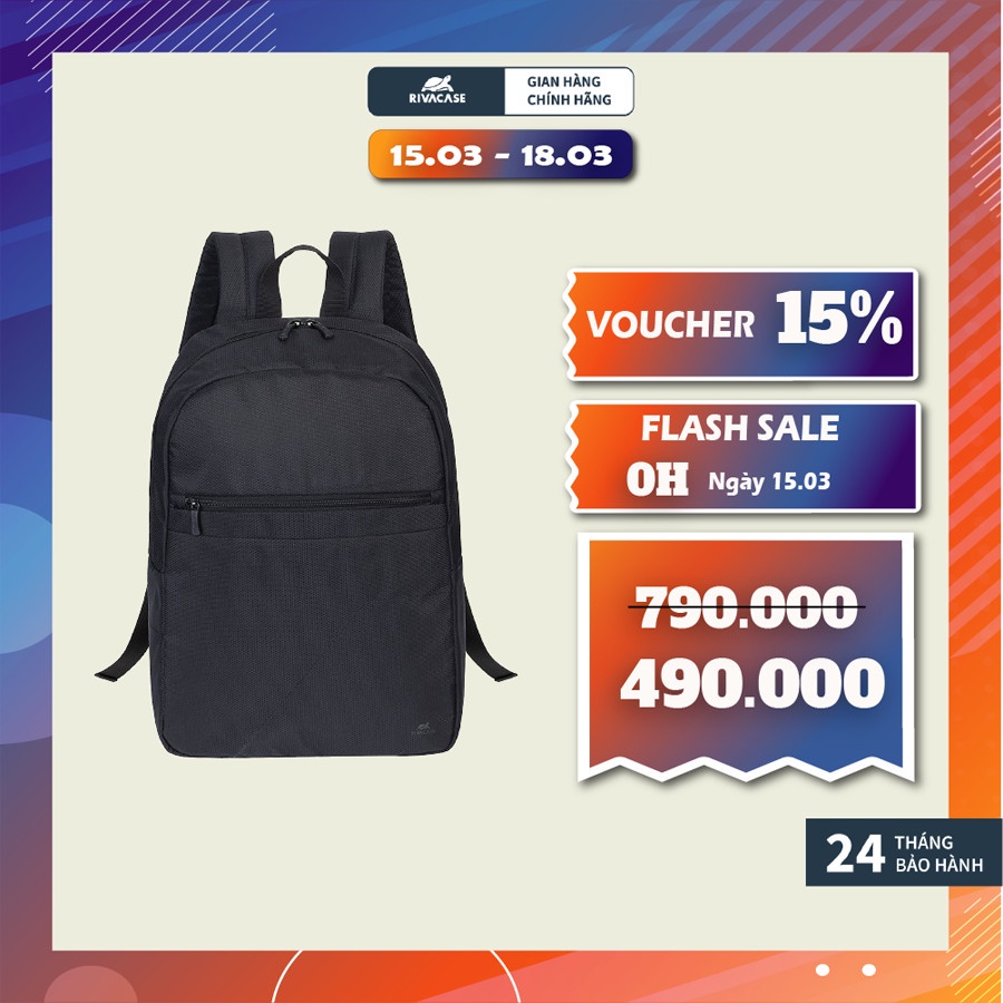 Balo Laptop Rivacase 8065 15.6 inch - Hàng Chính Hãng