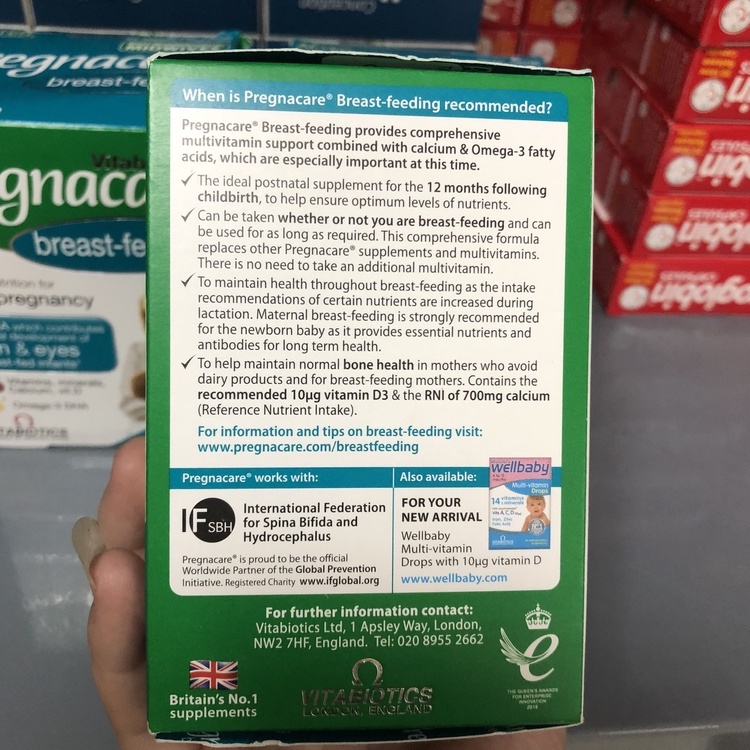 Pregnacare Breast-feeding - Vitamin Tổng Hợp Cho Mẹ Sau Sinh - Giúp mẹ nhiều sữa và bổ sung đầy đủ dưỡng chất cho mẹ