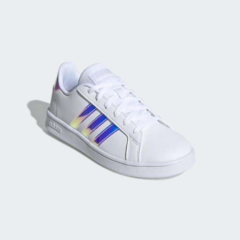 Giày thể thao adidas grandcourt cho nữ sọc màu hologram cầu vòng cực xinh - FW1274