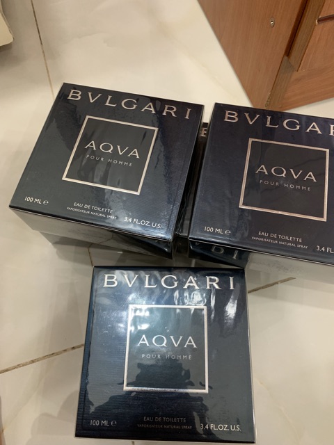 [Auth] Nước Hoa Nam Chính Hãng Bvlgari Aqva Pour Homme 100ml full seal (như hình tự chụp)