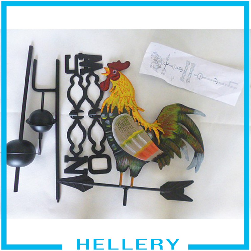 [HelleryVN] Rooster Weathervane Với Vane Thời Tiết Cho Nông Trại Barn Patio