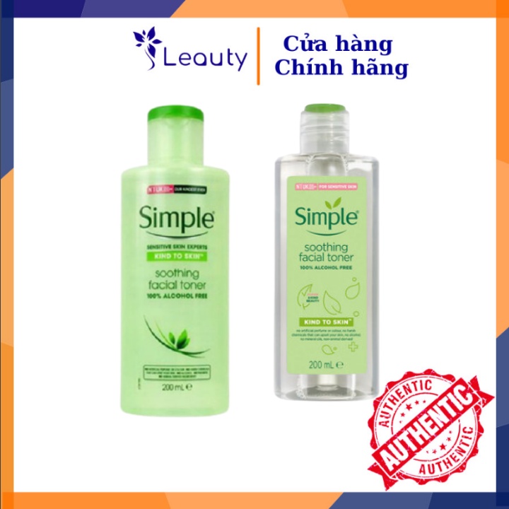 Nước Hoa Hồng Simple Kind to Skin Smothing Facial Toner 200ml