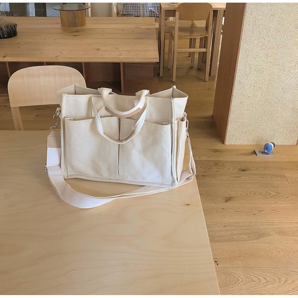 [ Có Sẵn/ Ảnh & Video Thật ] Túi Bố Xách & Đeo Chéo Chữ Nhật Square Canvas Bag - Độc Quyền Bởi Ouithebrand | BigBuy360 - bigbuy360.vn