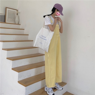 Quần yếm denim ống rộng thời trang dành cho nữ