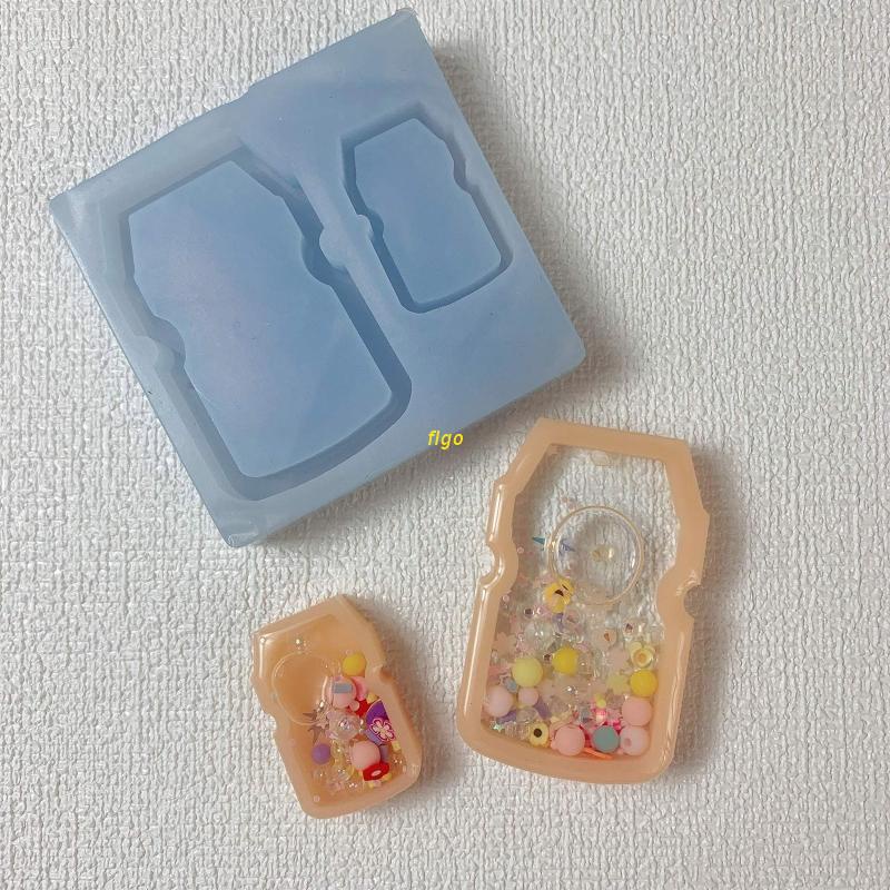 Khuôn Silicone Làm Móc Khóa DIY Hình Bình Nước Nhỏ