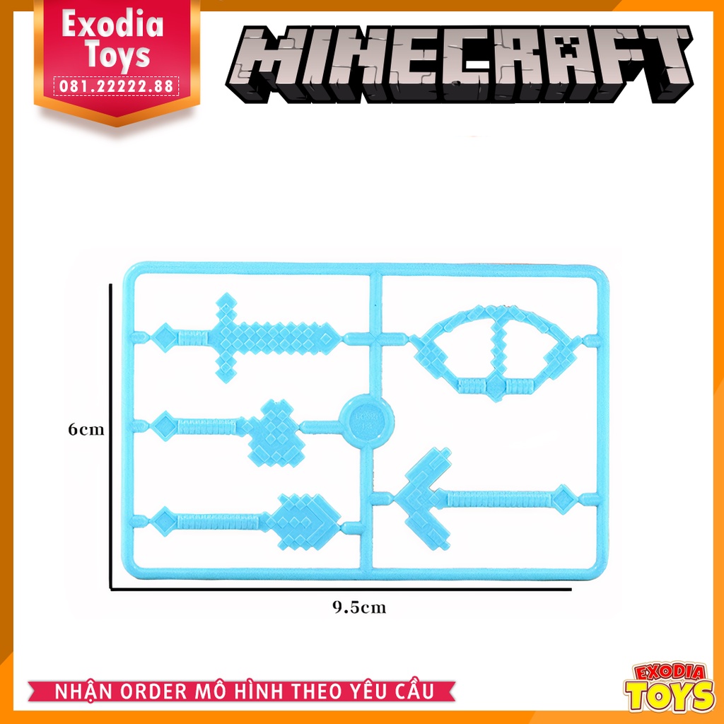 Xếp hình phụ kiện MOC vỉ vũ cho nhân vật trò chơi Minecraft - Đồ Chơi Lắp Ghép Sáng Tạo - CANTENG 60185