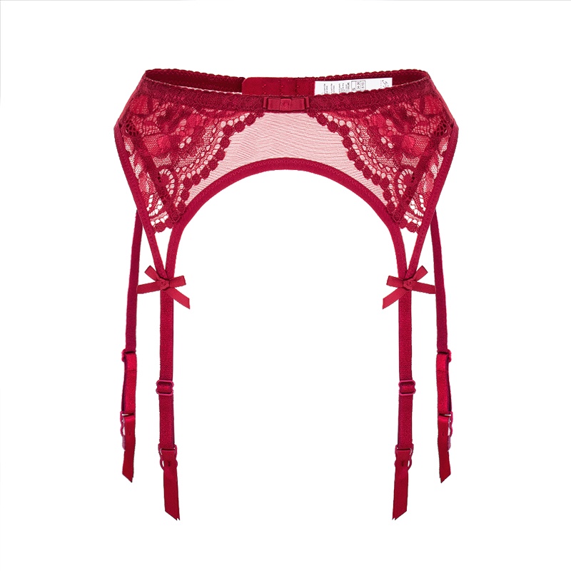Đồ lót nữ Varsbaby Jacquard Sexy Lace Garter Red N019