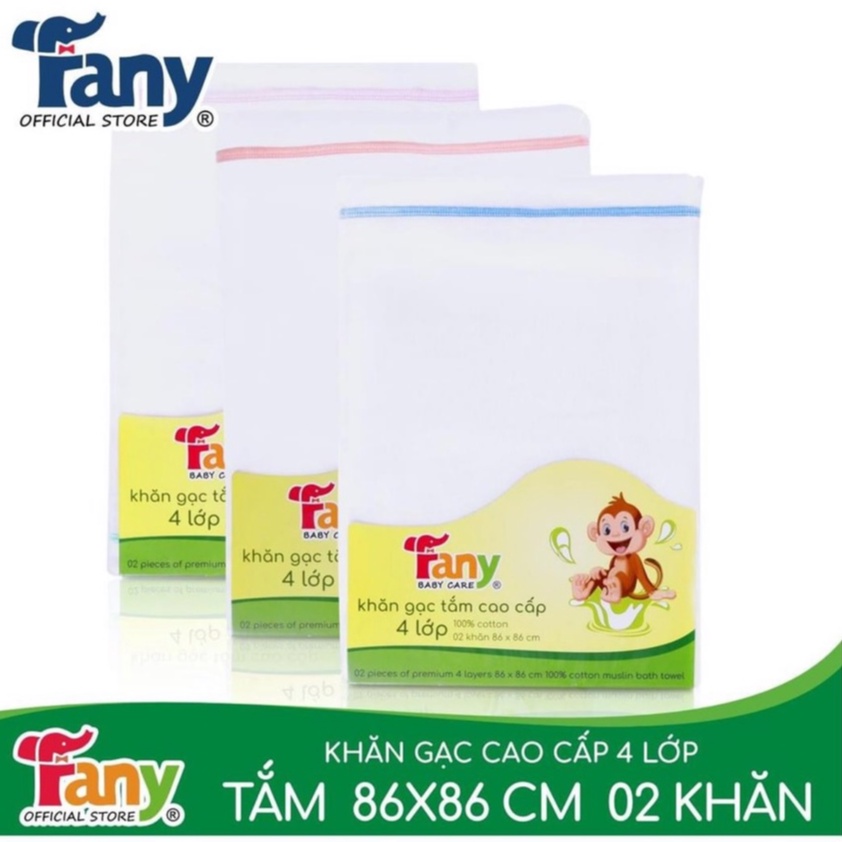 Khăn Tắm Xô Cao Cấp Hiệu Fany / Khăn tắm vải màn cho bé / Khăn tắm Cho Bé Sơ Sinh