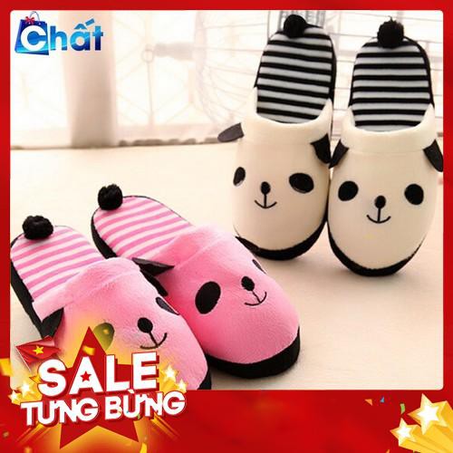 Bộ 2 đôi dép cặp mang trong nhà gấu panda - Hàng nhập khẩu